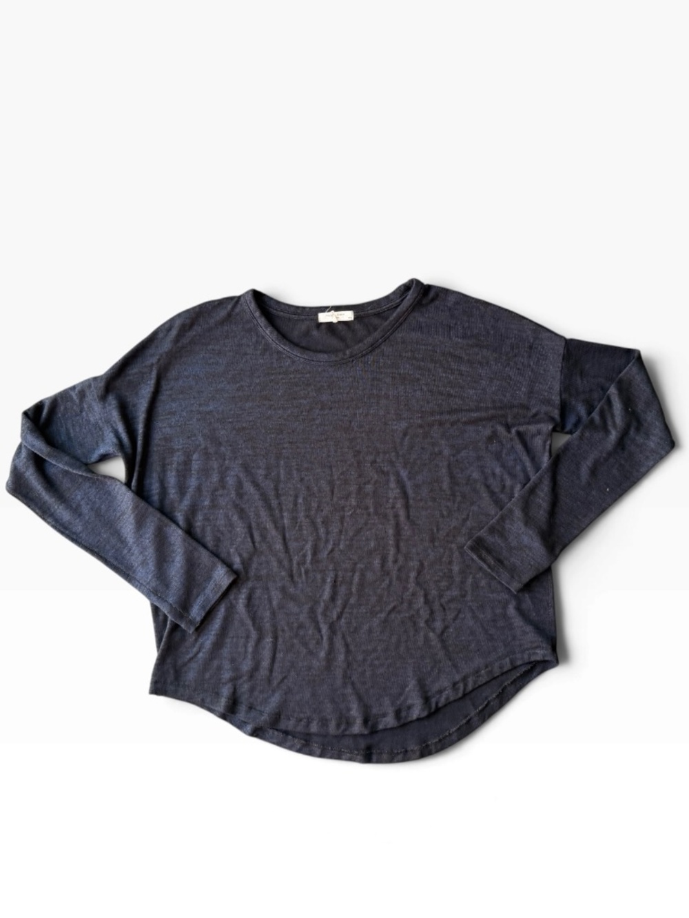 Rag & Bone Blue Hudson Oversized Long Sleeve Tee Medium Blue